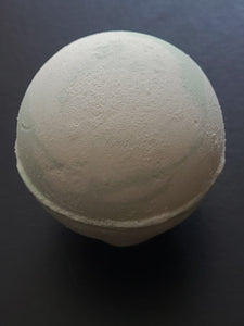Giant Bath Bomb that is white and soft green.  